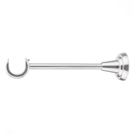 25 mm single curtain rod bracket in classic style with inox finish