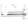 25 mm single curtain rod bracket in modern style with inox finish and dimensions