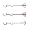 Curtain Pole Curtain Bracket 25-19mm Classic Classic curtain pole bracket shown in three finishes, featuring a double support design for 25/19mm curtain poles