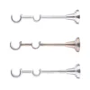 Classic curtain pole bracket shown in three finishes, featuring a double support design for 25/19mm curtain poles