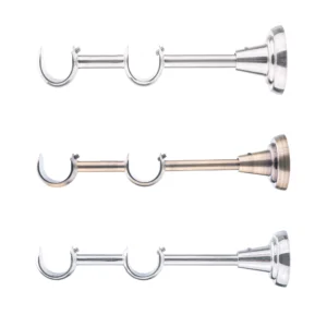 Curtain Pole Curtain Bracket 25-25mm Classic Classic curtain pole bracket shown in three finishes, featuring a double support design for 25mm curtain poles