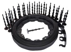 Flexible Garden Lawn Grass Edge Plastic Garden Border Wall Strong 10m with 30 Pegs