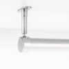 Chrome end bracket for 25 mm wardrobe rail