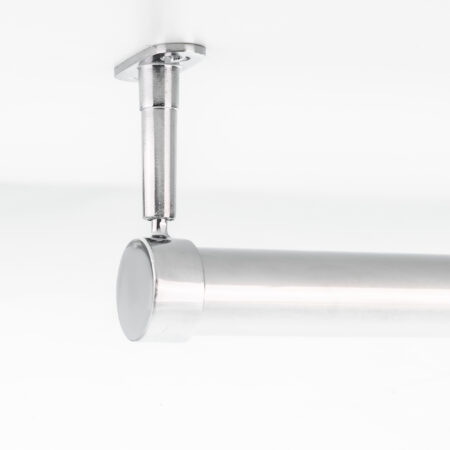 Chrome end bracket for 25 mm wardrobe rail