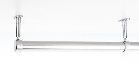 Chrome end support bracket for 25 mm wardrobe rail