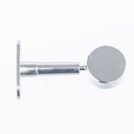 Chrome end support bracket for 25 mm wardrobe rail