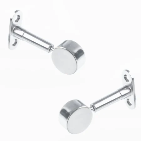 Brackets_end_25_pair Pair of chrome end support brackets for 25 mm wardrobe rail