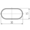 Wardrobe_Rail_Oval_30x15_m2 30x15 mm oval wardrobe rail