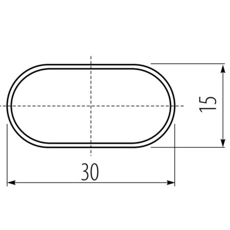 Wardrobe_Rail_Oval_30x15_m2 30x15 mm oval wardrobe rail