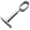 Chrome mounting bracket for 30 x 15 mm oval wardrobe rail