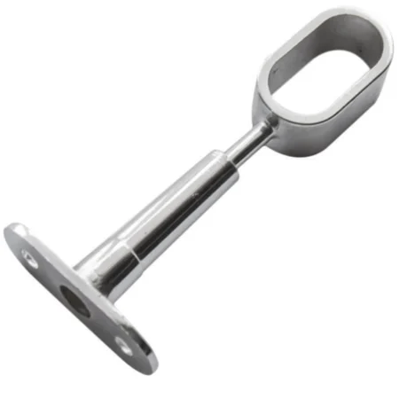 Wardrobe_Rail_Oval_30x15_m5 Chrome mounting bracket for 30 x 15 mm oval wardrobe rail