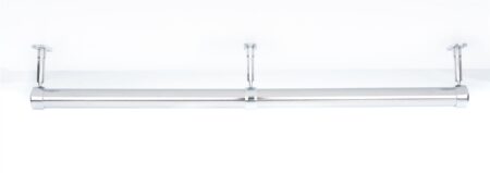 Wardrobe_rail_25_all Chrome wardrobe rail with three ceiling mounting brackets