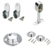 brackets Chrome wardrobe rail mounting brackets and supports for 25 mm rail