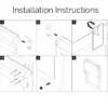 Roller blind installation instructions with six step-by-step diagrams