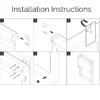 Six-step installation guide for fitting a roller blind with brackets, tape or screws