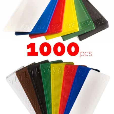 Flat plastic window spacers, 24 mm and 32 mm wide, all thicknesses, 1000 PCS packs