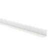 Light Gray self-adhesive PVC skirting board trim folded along its hinge, 10x10mm