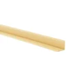 Cream self-adhesive PVC skirting board trim folded along its hinge, 10x10mm