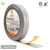 Roll of silver self-adhesive PVC skirting board trim, 10x10mm, 5m long