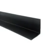 Black PVC Wall Corner Protector Angle Trim – 1m Profile Black PVC wall corner protector angle trim, 1 metre L-profile shown close up