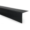 Black self-adhesive PVC wall corner protector angle trim, close-up Black self-adhesive PVC wall corner protector angle trim, close-up of the profile