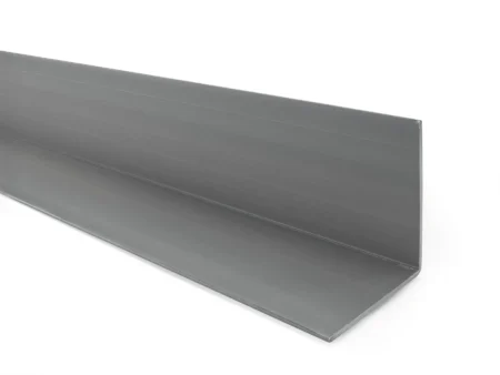 Dark Gray PVC Angle Trim Profile – 1m Wall Corner Protector Dark Gray PVC angle trim, 1 metre wall corner protector shown from the side