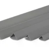Dark Gray PVC angle trim - all eight profile sizes Dark Gray PVC wall corner protector angle trim shown in all eight profile sizes