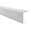 Gray self-adhesive PVC wall corner protector angle trim, close-up Gray self-adhesive PVC wall corner protector angle trim, close-up of the profile
