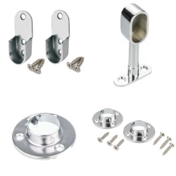 Wardrobe rail brackets category image – end, centre and complete bracket sets