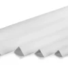 White PVC angle trim - all eight profile sizes White PVC wall corner protector angle trim shown in all eight profile sizes