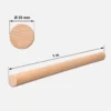Beech wood dowel rod with 25 mm diameter and 1 m length marked